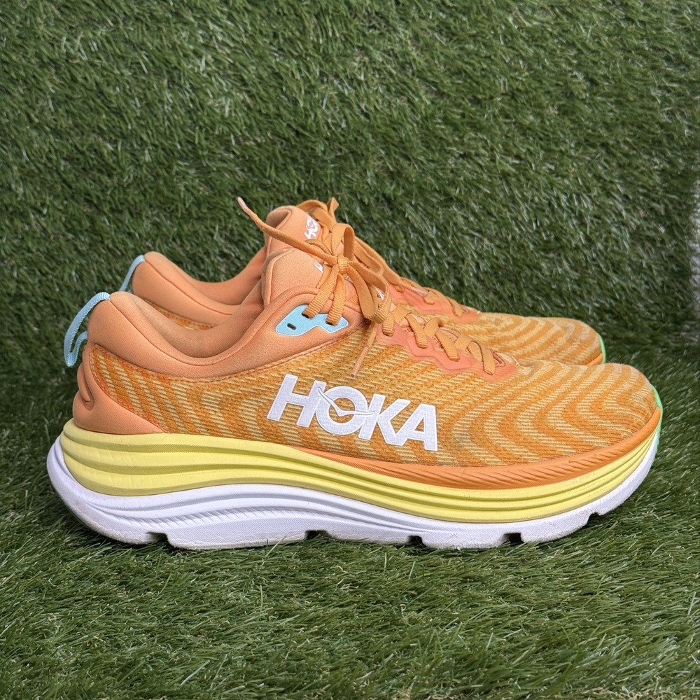 Hoka One One Gaviota 5 Mens 11.5 D Solar Flare Sherbet Running Shoes 1127929
